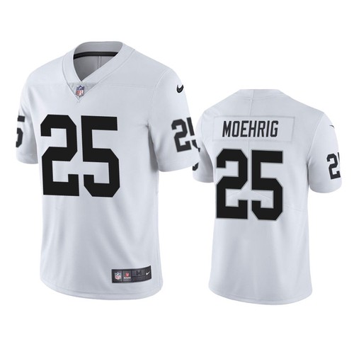 Men Las Vegas Raiders #25 Trevon Moehrig White Vapor Limited Nike Jersey